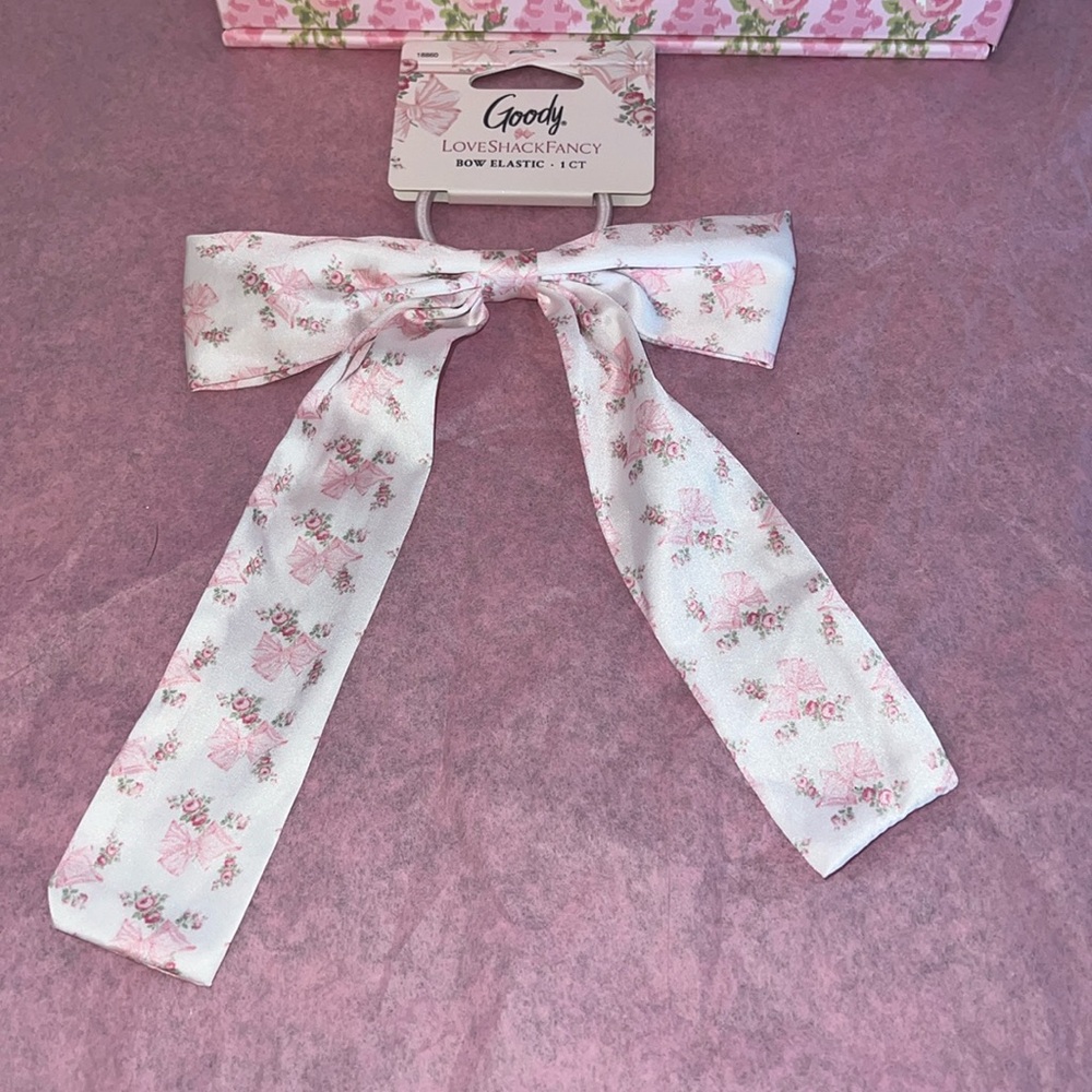 Goody x LoveShackFancy Ruffle Bow Hair Clip - Rosa Beaux🎀💕